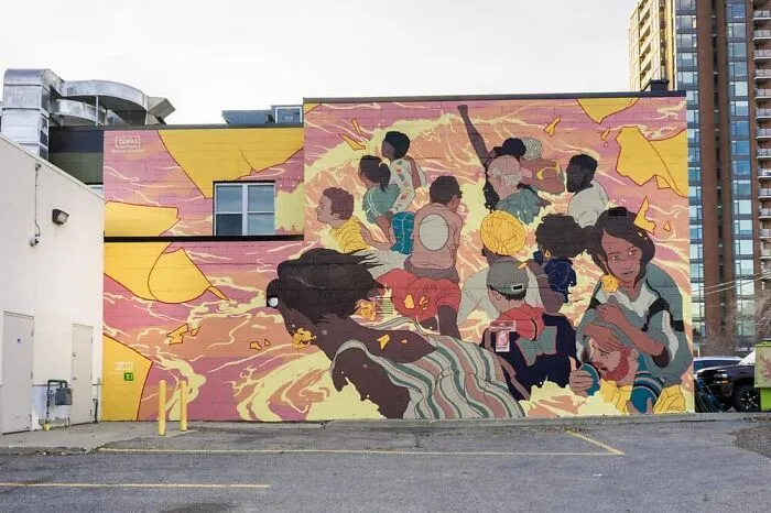This Montréal Artist Turns Dull Walls Into Epic Murals, Here Are 20 Of His Best