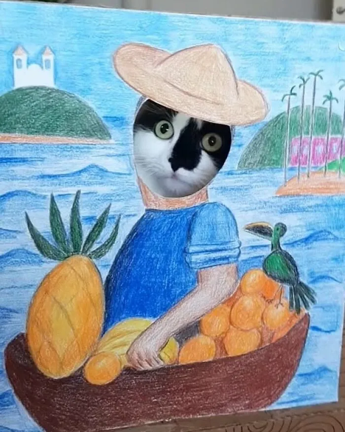 This Cat Steals The Spotlight In Famous Paintings And More (17 Pics)