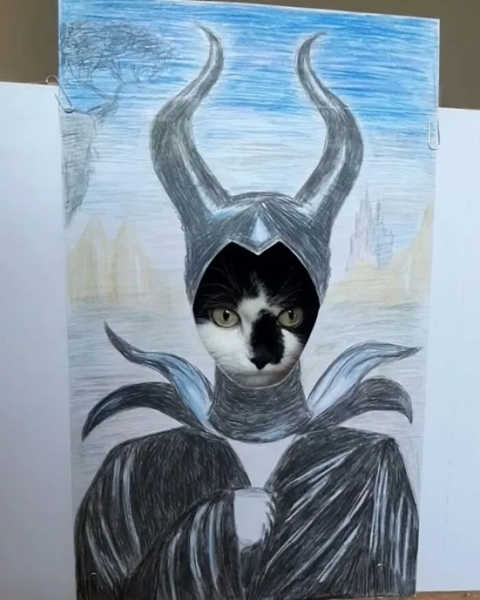 This Cat Steals The Spotlight In Famous Paintings And More (17 Pics)