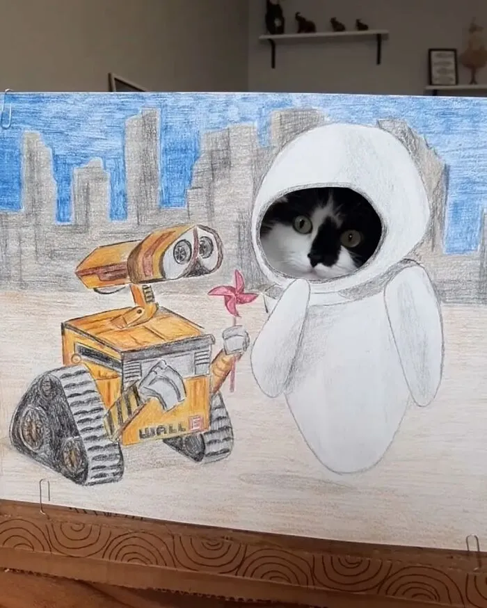 This Cat Steals The Spotlight In Famous Paintings And More (17 Pics)