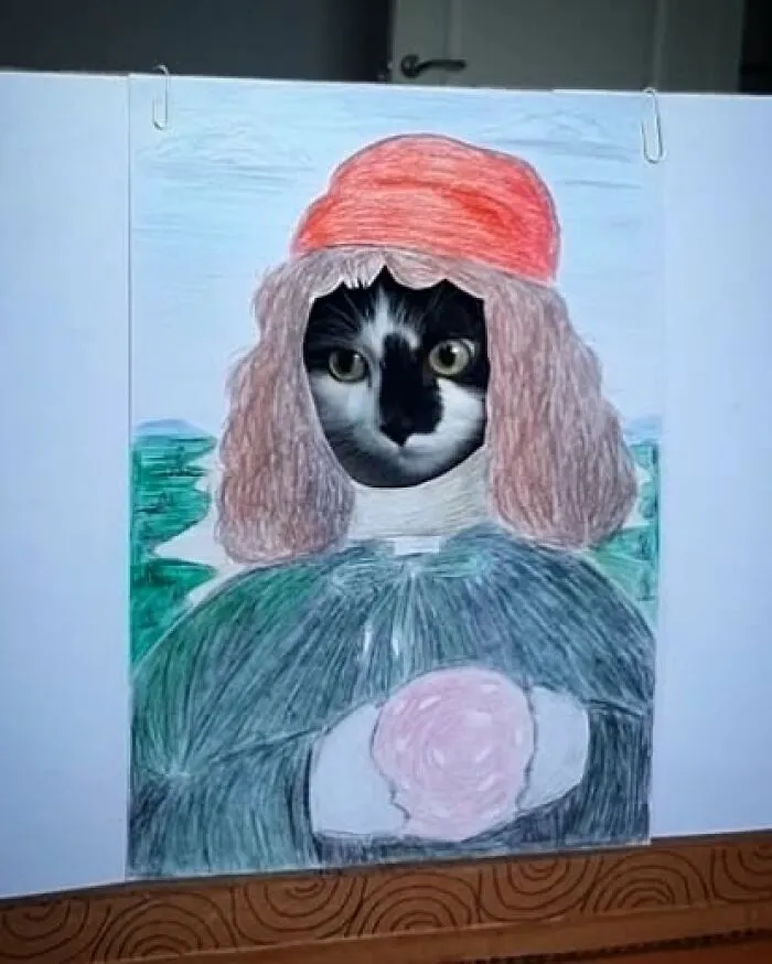 This Cat Steals The Spotlight In Famous Paintings And More (17 Pics)