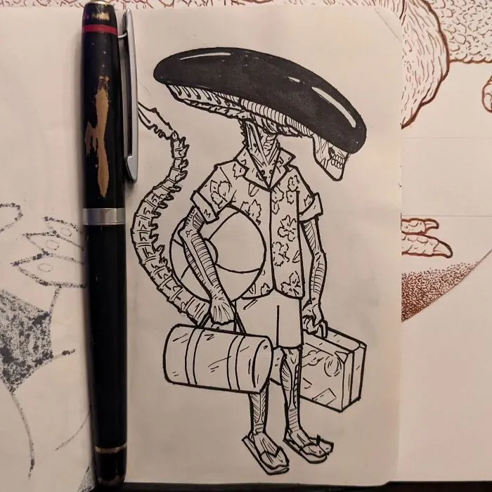 Inktober Day 7: Passport