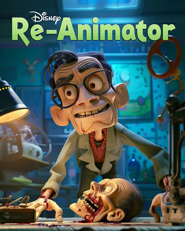 Creator Reimagines Horror Movies As Disney Adaptations With The Help Of AI (39 Pics)