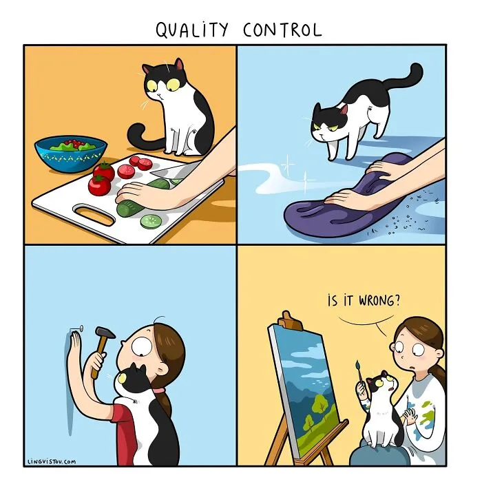 30 Hilarious New Comics by Lingvistov That Perfectly Capture Life With a Cat