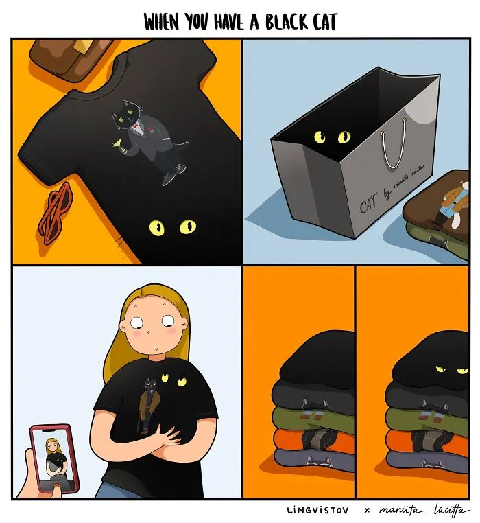 30 Hilarious New Comics by Lingvistov That Perfectly Capture Life With a Cat