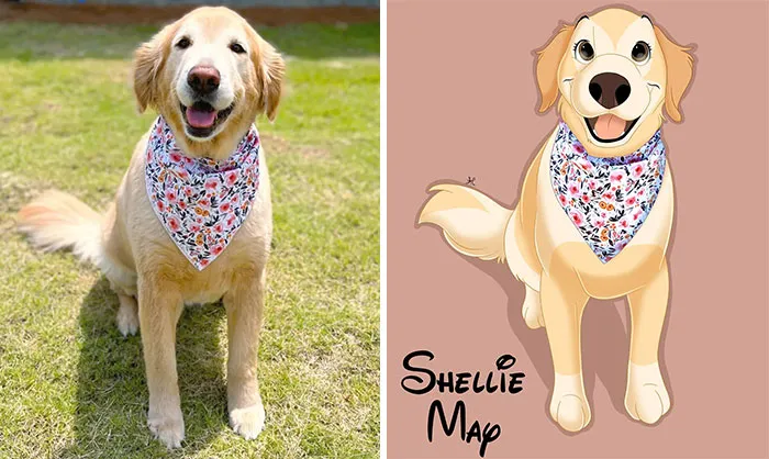 People Send Pictures Of Their Pets To This Artist To Get “Disneyfied” (20 New Pics)