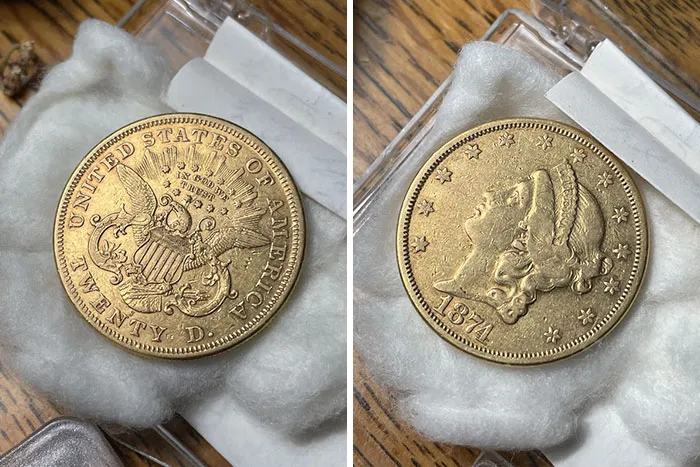 1874 $20 Double Eagle Liberty Head Gold Coin