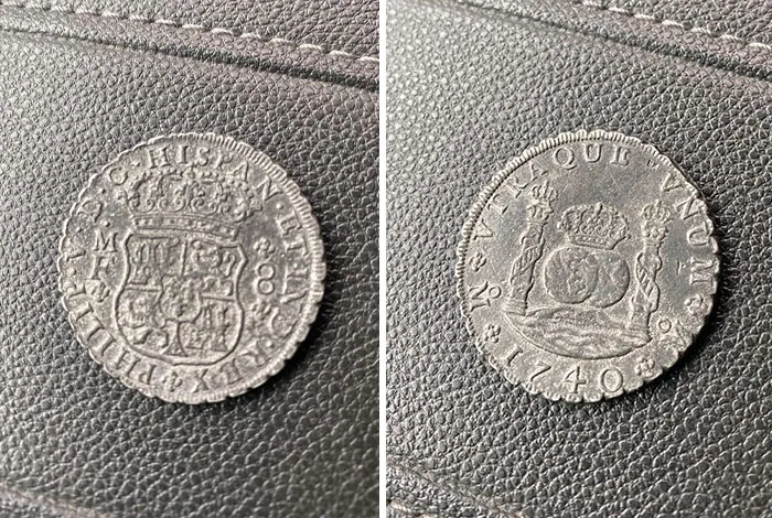 8 Reales Colonial Mexico Coin From A Year 1740