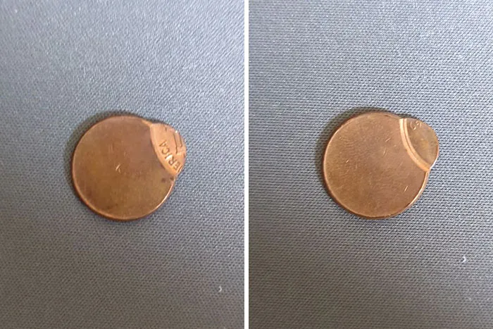 A 1969 Severe Off-Center Penny Planchette