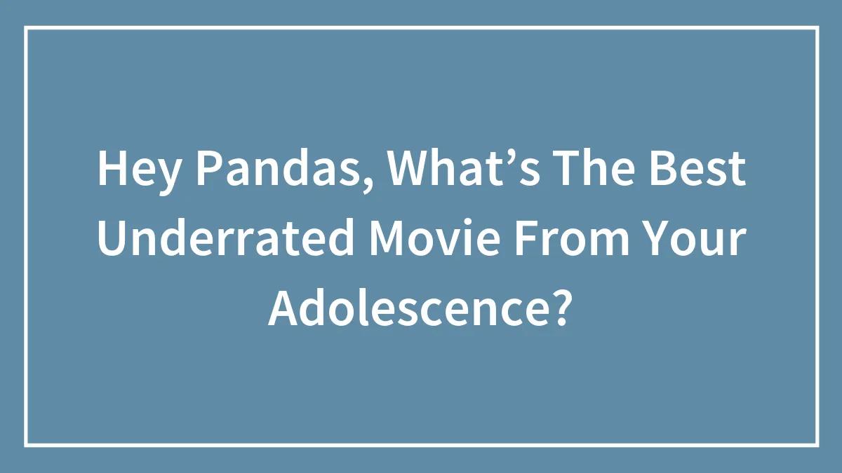 Hey Pandas, What’s The Best Underrated Movie From Your Adolescence? (Closed)