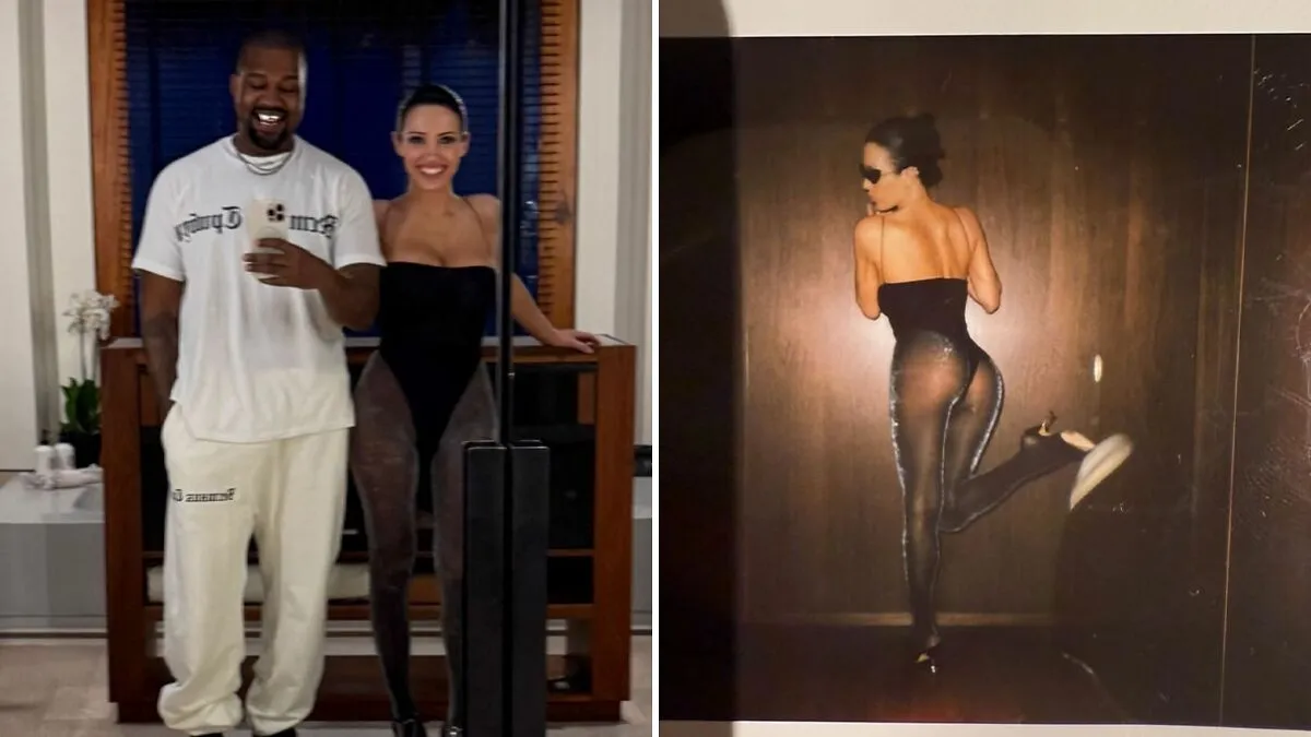 Bianca Censori's Glitter Tights And Kanye's Rare Smile Go Viral After New Year Photo Dump