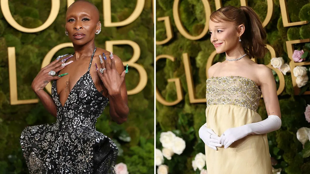 "Won't Need A Fork": Cynthia Erivo & Ariana Grande Go Wicked With Their Golden Globes Outfits
