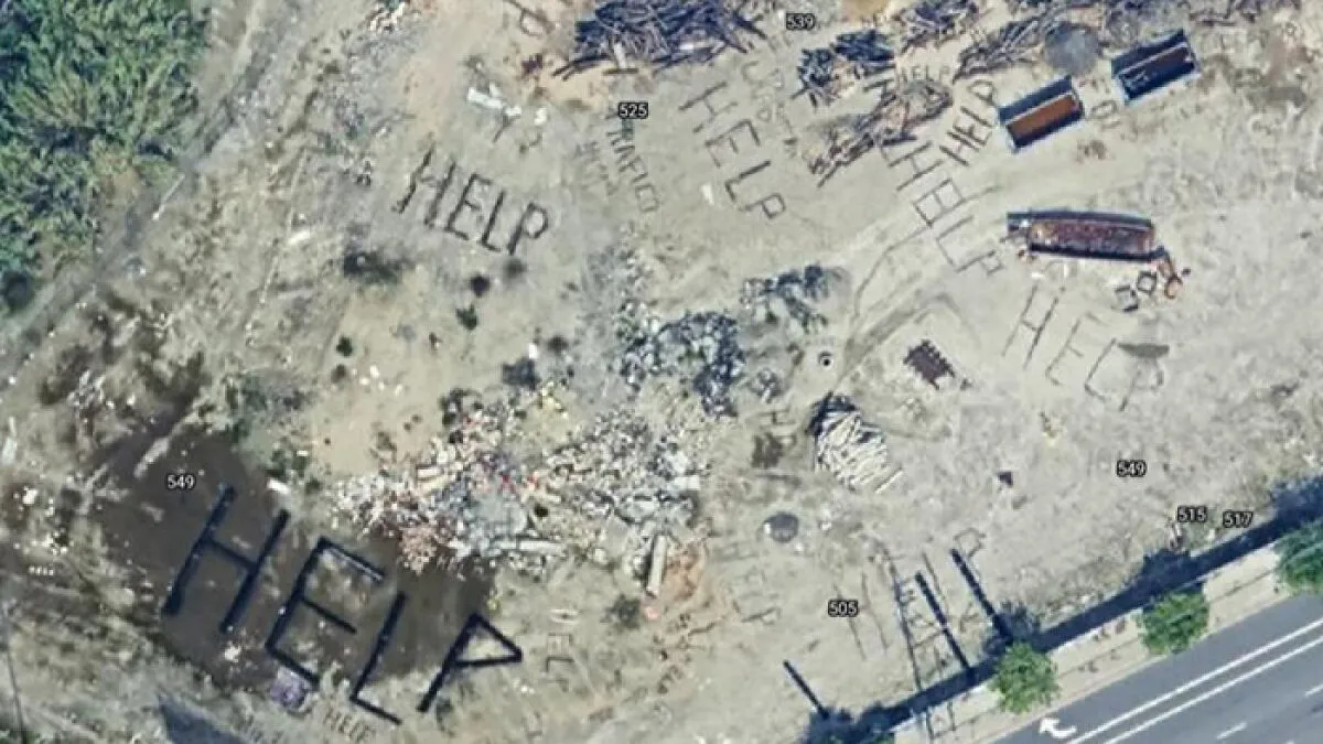 "Creepy As Hell": “Help” Satellite Images Go Viral As People Try To Work Out What They Mean