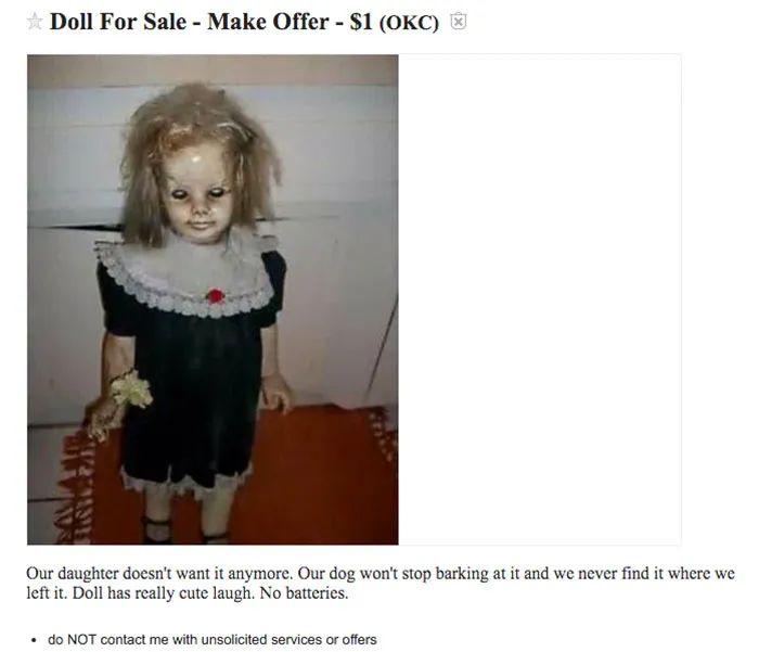 "Found On Craigslist..." Containment Necessary?
