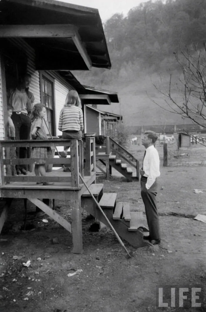 John F. Kennedy Campaigning Door-To-Door In West Virginia In 1960