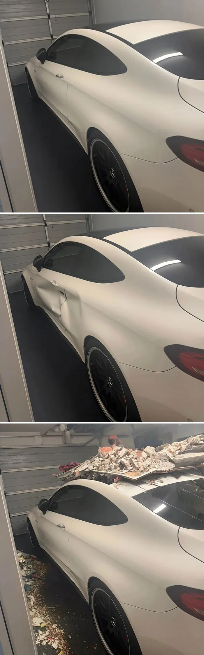 ¡Mi marido adora su coche, y quiero gastarle una broma!, puede alguien por favor editarlo, como si algo se hubiera caído encima