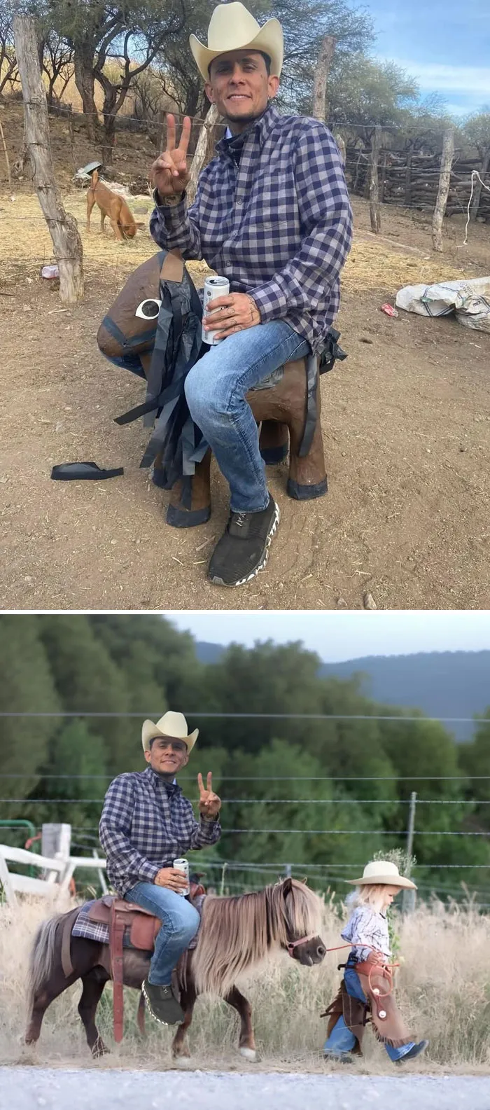 ¿Podéis ponerle en un caballo de verdad?