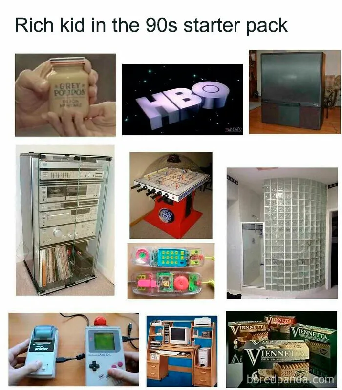 Rich Kid In The 90s Starter Pack