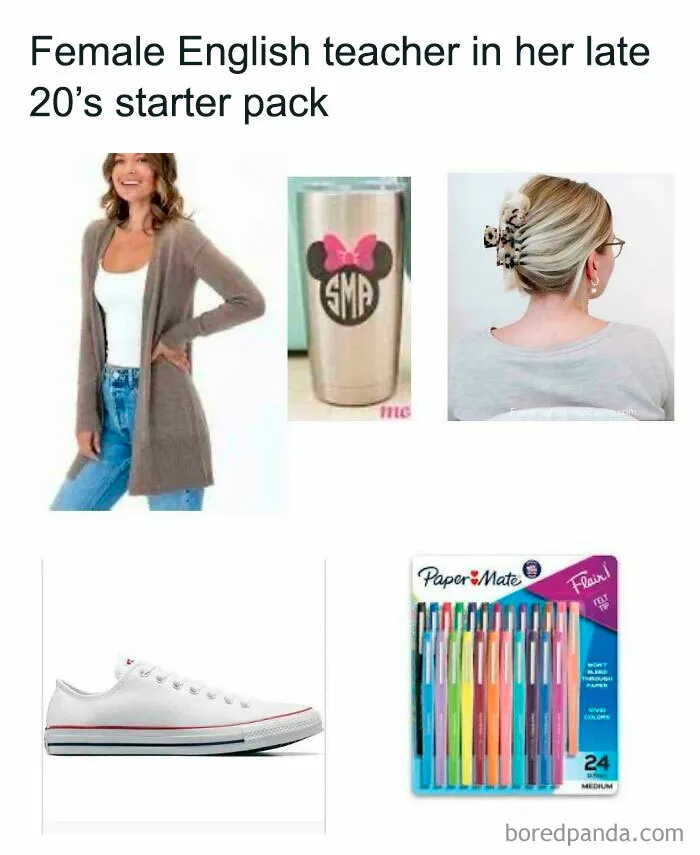 Female English Teacher In Her Late 20’s Starter Pack
