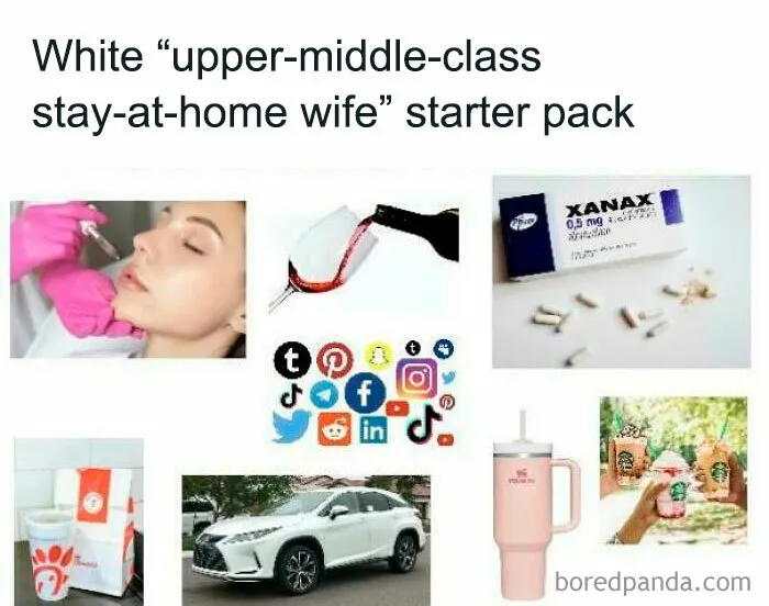 White “Upper-Middle-Class Stay-At-Home Wife” Starter Pack