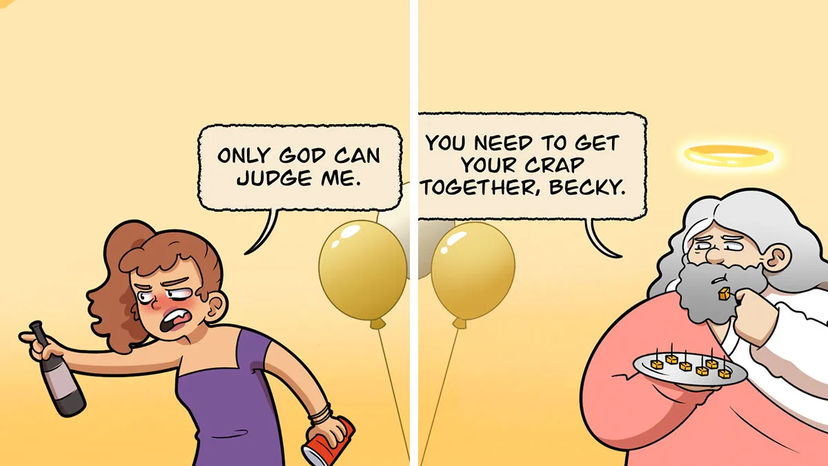 This Comic Series Uses Humor To Answer: What If God Had Human Struggles? (20 Pics)