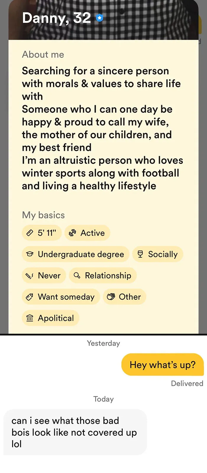 His Bio vs. His Message
