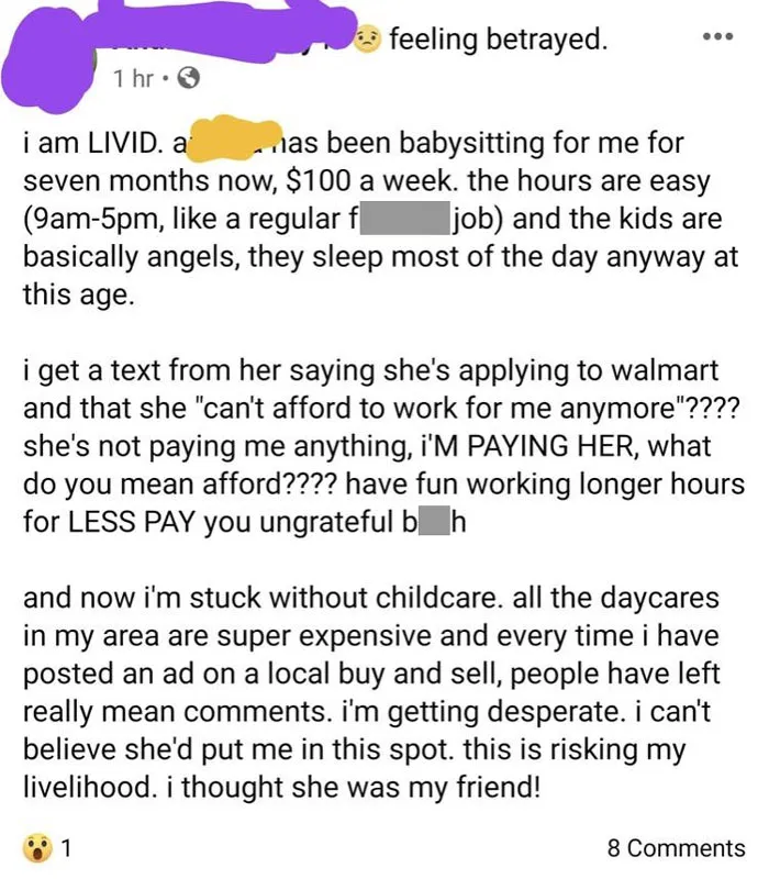 I Wonder Why She Can't Find Another Baby Sitter