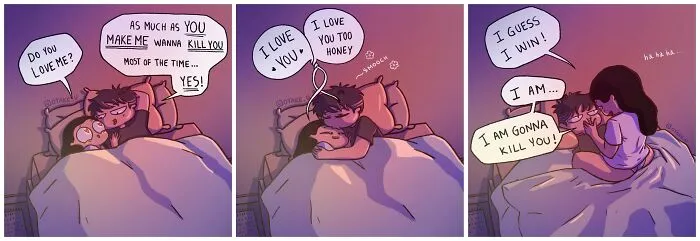 22 Comics That Prove Love Is Equal Parts Sweet And Totally Ridiculous By This Artist