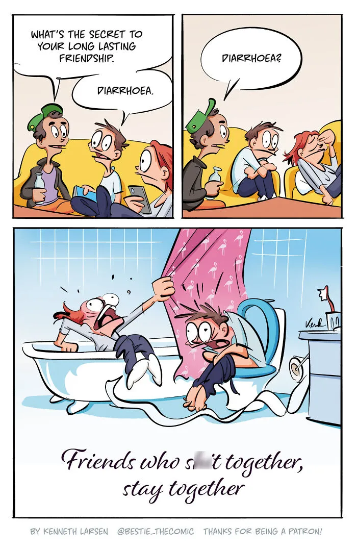 29 Humorous Comics Featuring The Chaotic Adventures Of Two Besties, By Kenneth Larsen