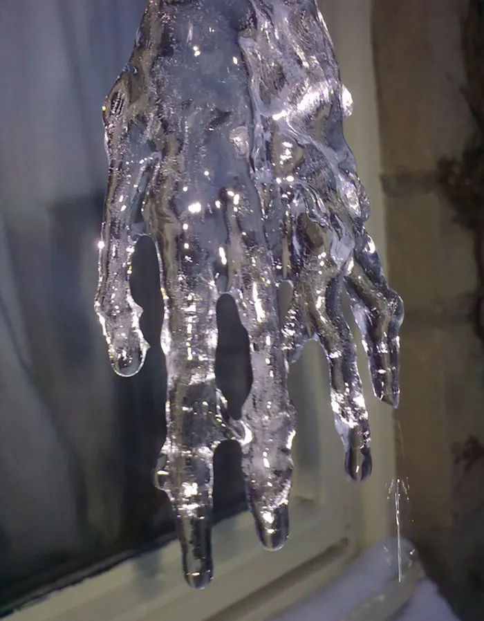 Hand-Shaped Icicle