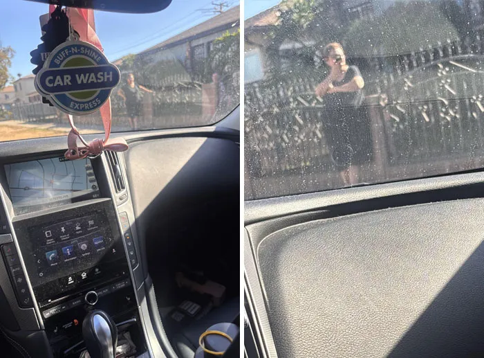 This Lady Calling The Cops And Taking Photos Of Me Eating In My Car On My Lunch On The Public Curb Next To Her House