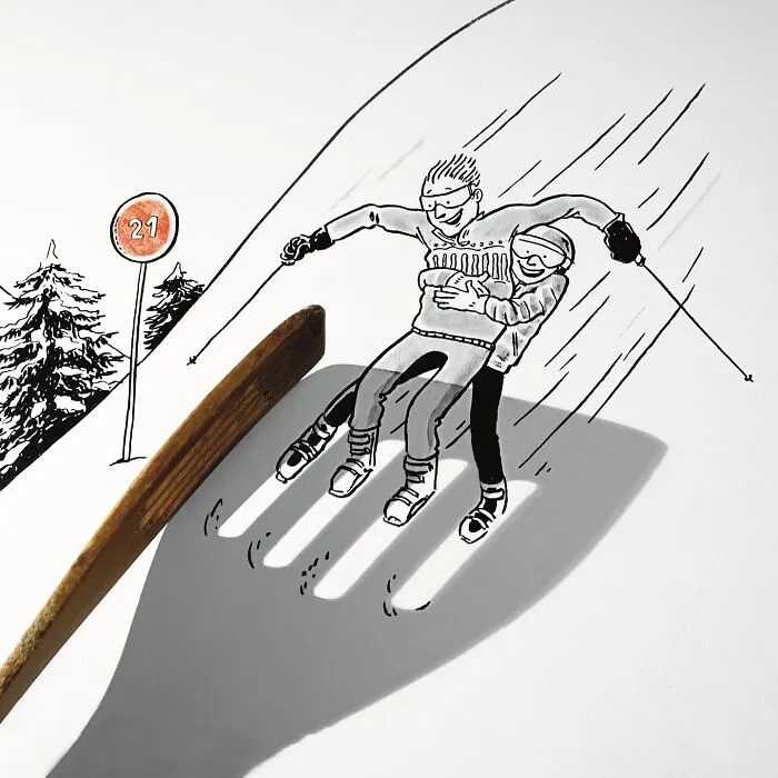 Belgian Artist Uses Shadows To Create Humorous Illustrations (23 New Pics)