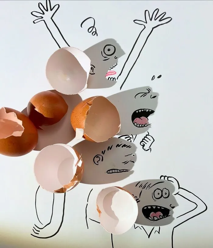 Belgian Artist Uses Shadows To Create Humorous Illustrations (23 New Pics)