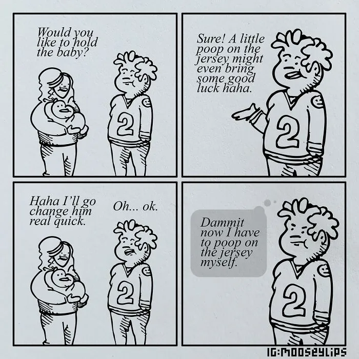22 Hilariously Absurd Comics Created By Mooseylips And Packed With Weird And Absurd Humor