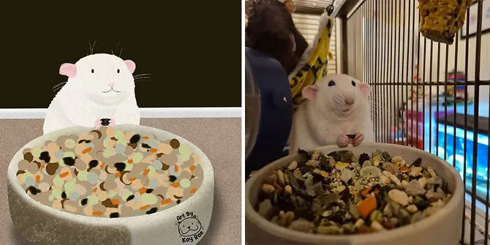 30 Adorable And Hilarious Animal Photos Drawn By This Artist