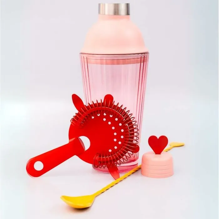 Get Ready To Shake (And Stir) Things Up With This <a Style="Display:inline;" Href="Https://Www.amazon.com/Ban-Do-Strainer-Cocktail-Bartender-Accessories/Dp/B0dd4mcvgn?&linkcode=ll1&tag=bpostrich-20&linkid=c5c3dbea07161d17e76a61fad29dbcd3&language=en_us&ref_=as_li_ss_tl" Target="_blank"><span Style="Font: Inherit; Color: #d74b1f;"> Pink And Red Retro Bartending Set </Span> - It's Like Your Grandma's Fancy Cocktail Parties, But, You Know, Actually Fun