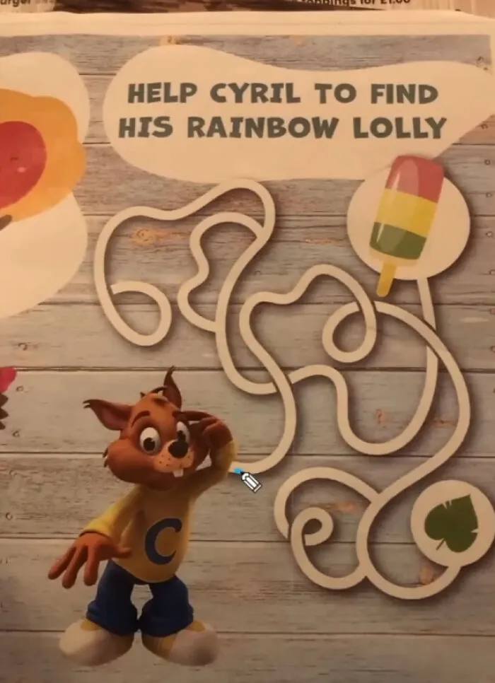 Ayuda a Cyril a encontrar su helado arco iris