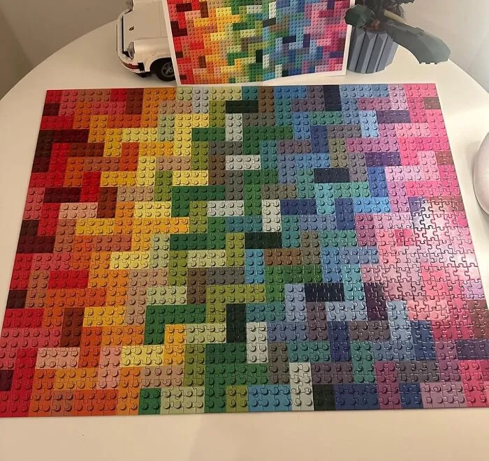 Warning: May Cause Excessive Happiness And Nostalgia - The <a Style="Display:inline;" Href="Https://Www.amazon.com/Rainbow-Bricks-Piece-Jigsaw-Puzzle/Dp/1797210726?ie=utf8&th=1&linkcode=ll1&tag=bpfox-20&linkid=363d2583c21e9cec86a92d7f6c717a9d&language=en_us&ref_=as_li_ss_tl" Target="_blank"><span Style="Font: Inherit; Color: #d74b1f;"> LEGO Rainbow Bricks Puzzle </Span> Is A Colorful Brick-Filled Therapy Session For Your Inner Child
