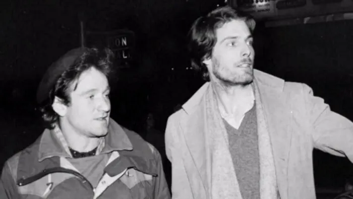 Robin Williams And His Old Roommate From The Julliard School, Christopher Reeve. Photographed Circa 1977