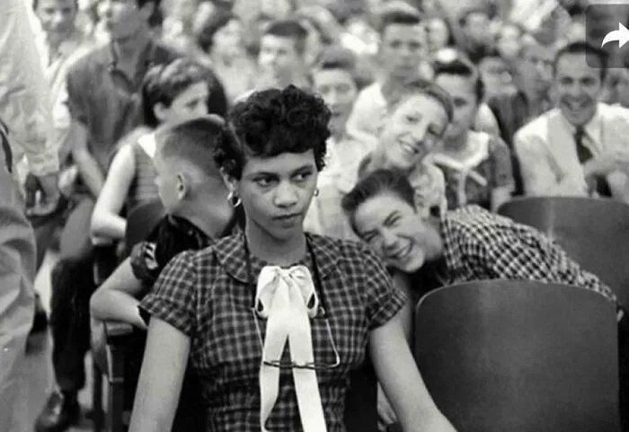 Dorothy Counts - The First Black Girl To Attend An All White School In The United States - Being Teased And Taunted By Her White Male Peers At Charlotte’s Harry Harding High School, 1957