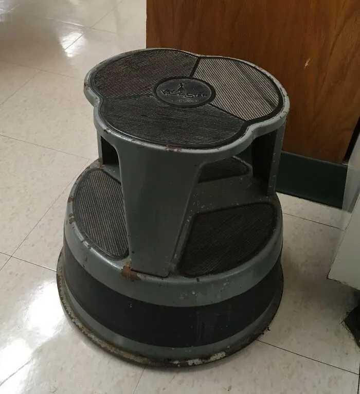 These Battered Library Stools