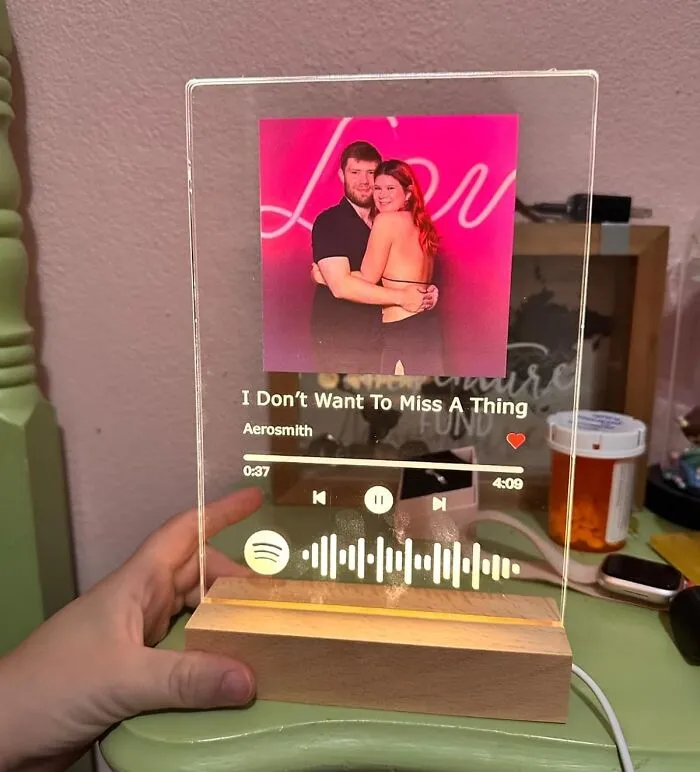 Level Up Your Love Game With A <a Style="Display:inline;" Href="Https://Www.amazon.com/Witfox-Custom-Spotify-Plaque-Anniversary/Dp/B09cg5cwg5?ie=utf8&th=1&linkcode=ll1&tag=bpgrape-20&linkid=a4514ef8ae4ac910e98323adc7093f09&language=en_us&ref_=as_li_ss_tl" Target="_blank"><span Style="Font: Inherit; Color: #d74b1f;"> Custom Spotify Plaque </Span>! It's Like A Shrine To Your Relationship, But Instead Of Creepy, It's Cute And Features Your Fave Jams. Give It To Bae And Be Like, "Hey, We've Been Through UPS And Downs, But Our Love Is Still On Repeat"