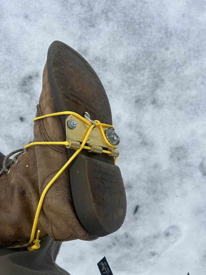 When Everything Is Covered In Ice And Your Boots Have No Grip, But You Need To Go Outside