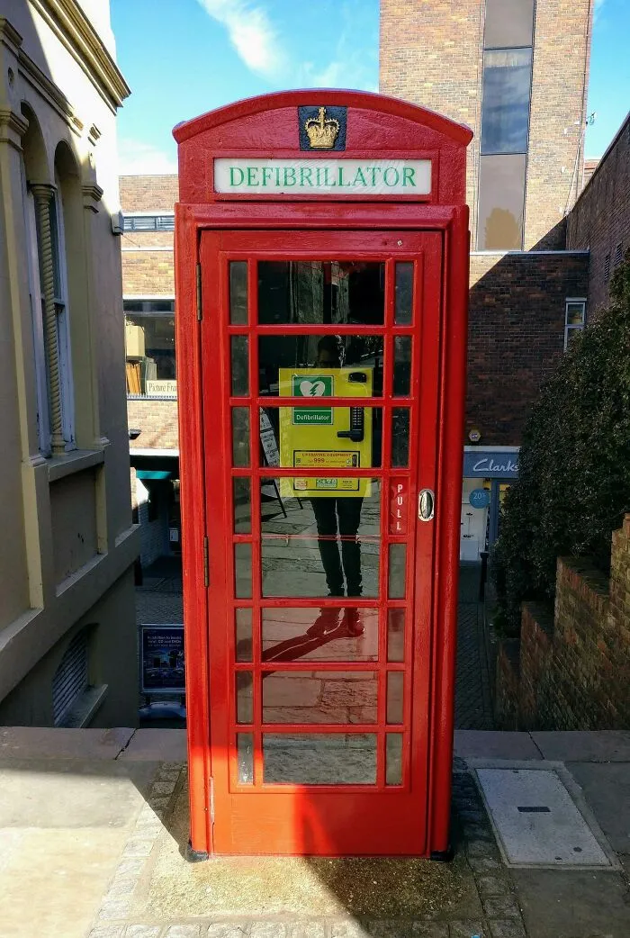 In The UK, Redundant Telephone Boxes Are Being Repurposed As Public Defibrillators