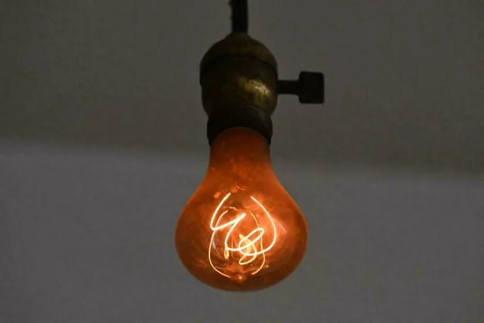 This Is The Forever Burning Light Bulb. A Single Light Bulb That Has Been Burning Almost Continuously Since 1901 In Livermore, California. It Will Soon Be 125 Years Old