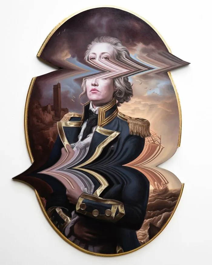Artist Adds A Modern Twist To Classical Style Paintings By Distorting Them (30 Pics)