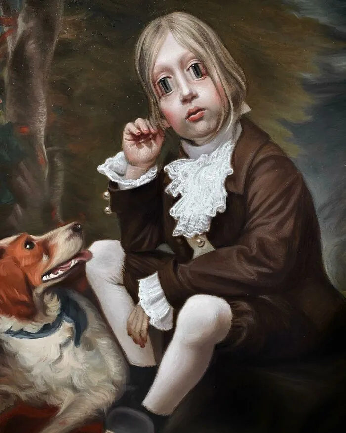 Artist Adds A Modern Twist To Classical Style Paintings By Distorting Them (30 Pics)