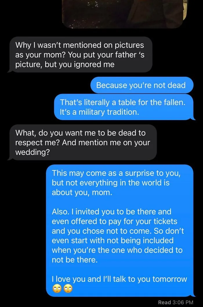 My Wedding Was Yesterday And I Sent My Mom A Pic Of The Memorial Table That Had A Photo Of My Dad And My Husband’s Brother 🙃
