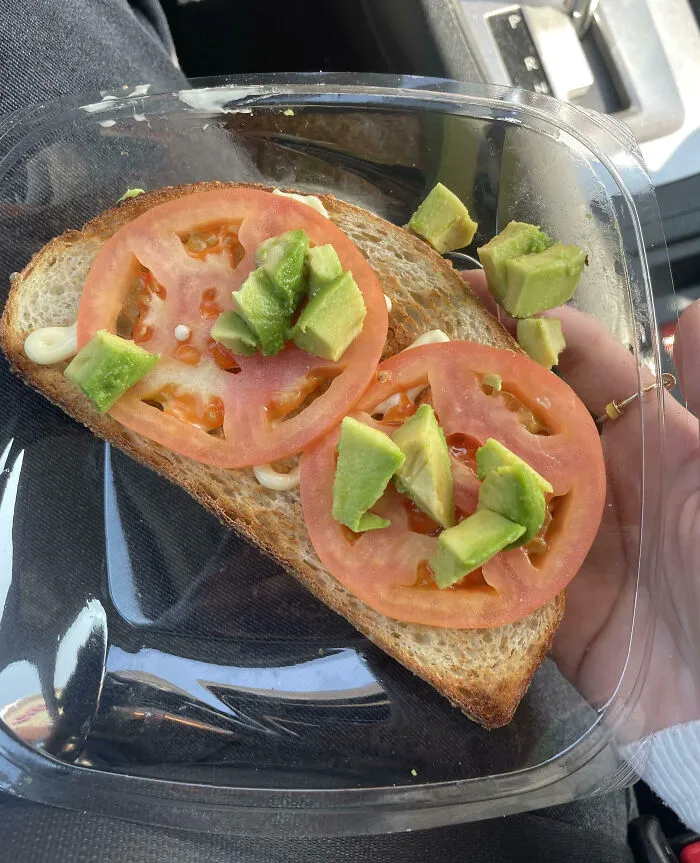 Ordered The Garden Avocado Toast From Panera, And Got This