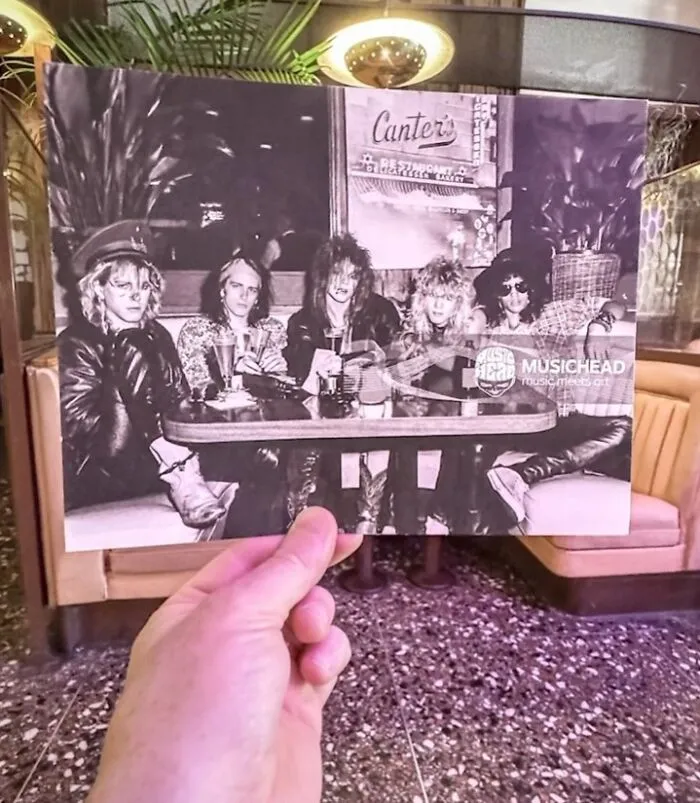 Guns N’ Roses At Canters Deli On June 12th 1985 Shortly After Slash Joined The Band, Photo By Jack Lue